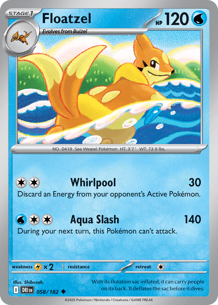 Carta Pokémon Floatzel 58