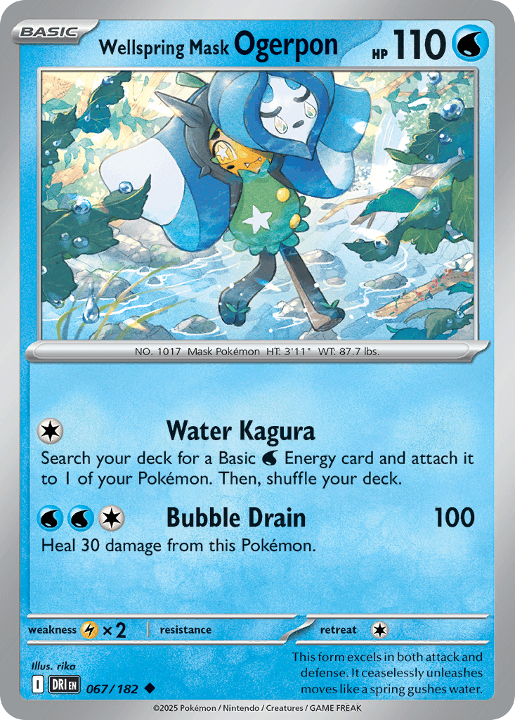 Carta Pokémon Wellspring Mask Ogerpon 67 de Destined Rivals