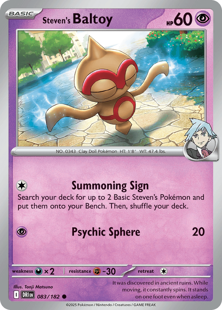 Carta Pokémon Steven's Baltoy 83