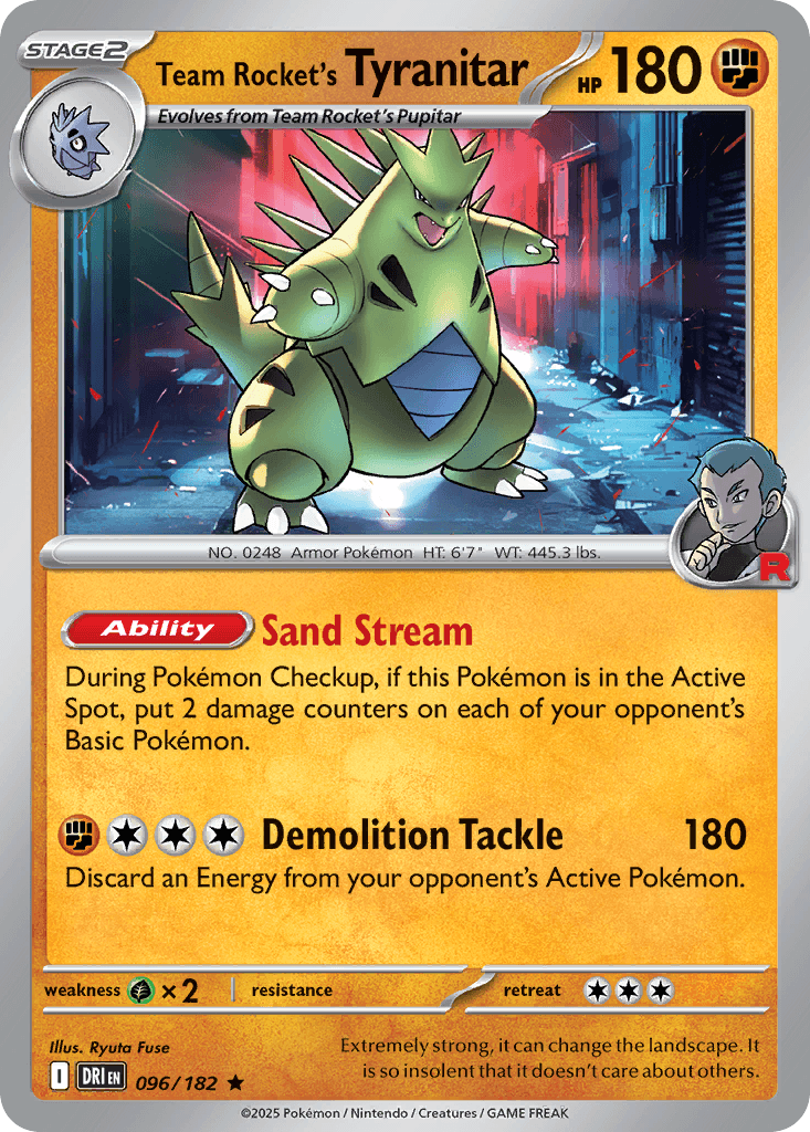 Carta Pokémon Team Rocket's Tyranitar