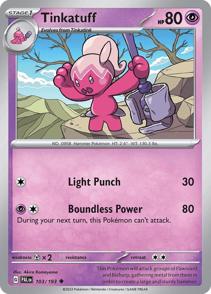 Carta Pokémon Tinkatuff 103