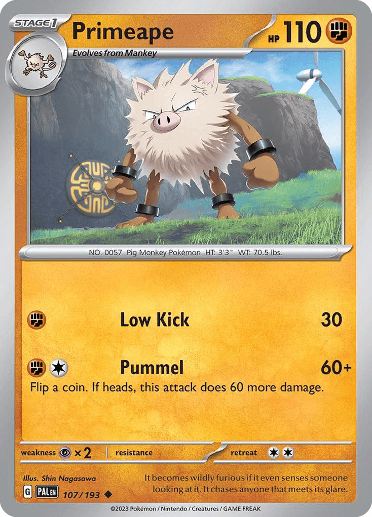 Carta Pokémon Primeape 107