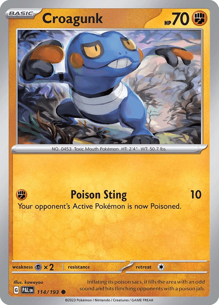Carta Pokémon Croagunk 114