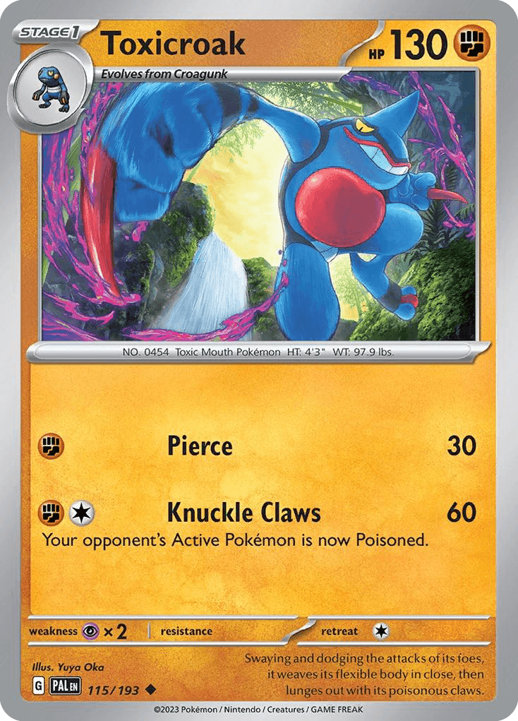 Carta Pokémon Toxicroak 115