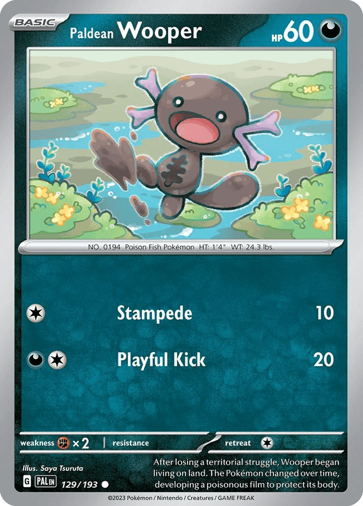 Carta Pokémon Paldean Wooper 129