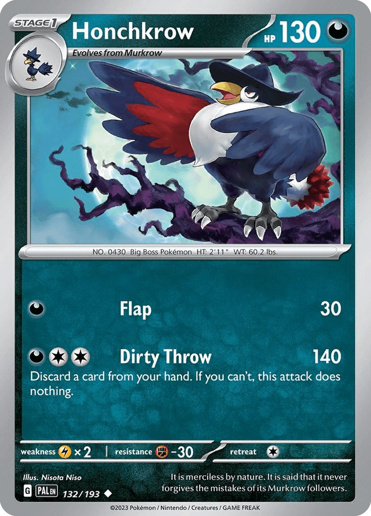 Carta Pokémon Honchkrow 132