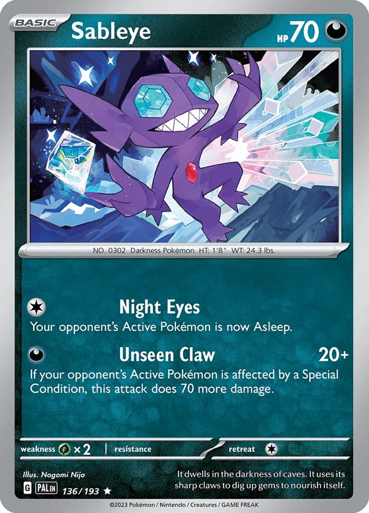 Carta Pokémon Sableye 136