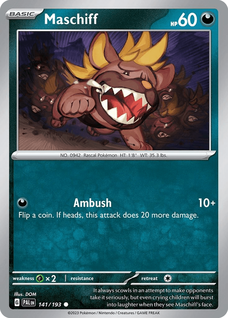 Carta Pokémon Maschiff 141