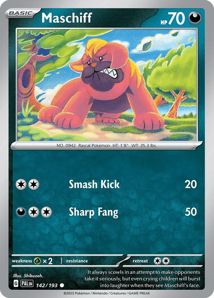Carta Pokémon Maschiff 142