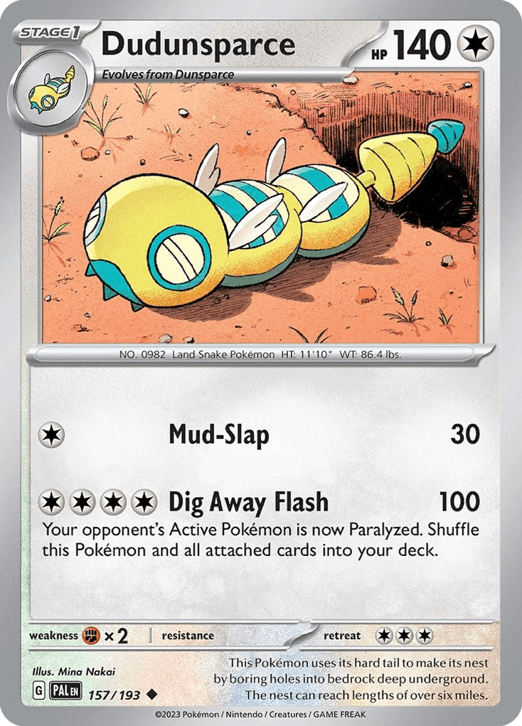 Carta Pokémon Dudunsparce 157