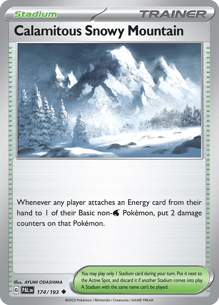 Carta Pokémon Calamitous Snowy Mountain 174