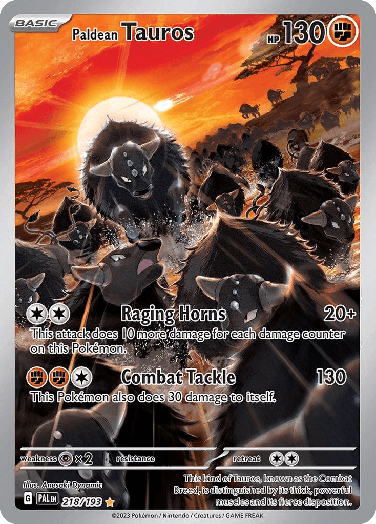 Carta Pokémon Paldean Tauros 218