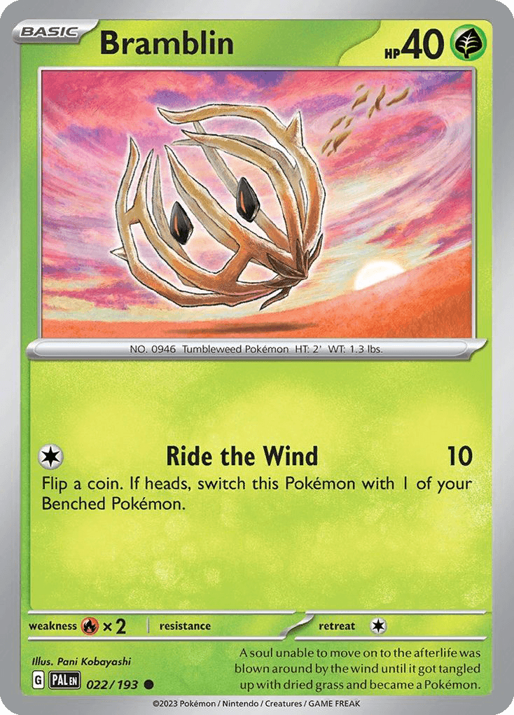Carta Pokémon Bramblin 22