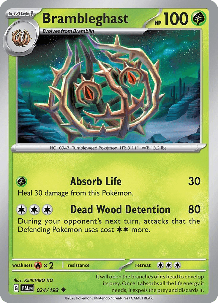 Carta Pokémon Brambleghast 24