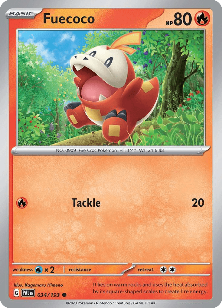 Carta Pokémon Fuecoco 34