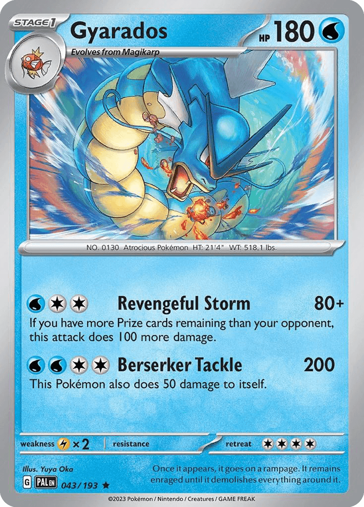 Carta Pokémon Gyarados 43 de Paldea Evolved