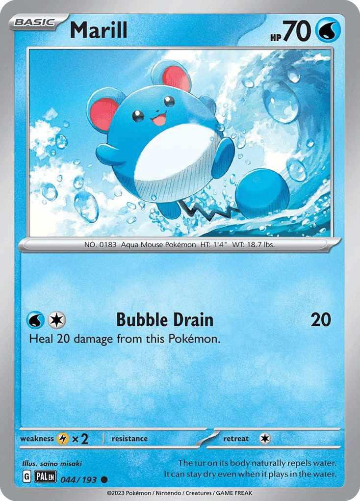 Carta Pokémon Marill 44