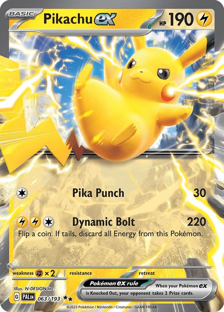 Carta Pokémon Pikachu ex