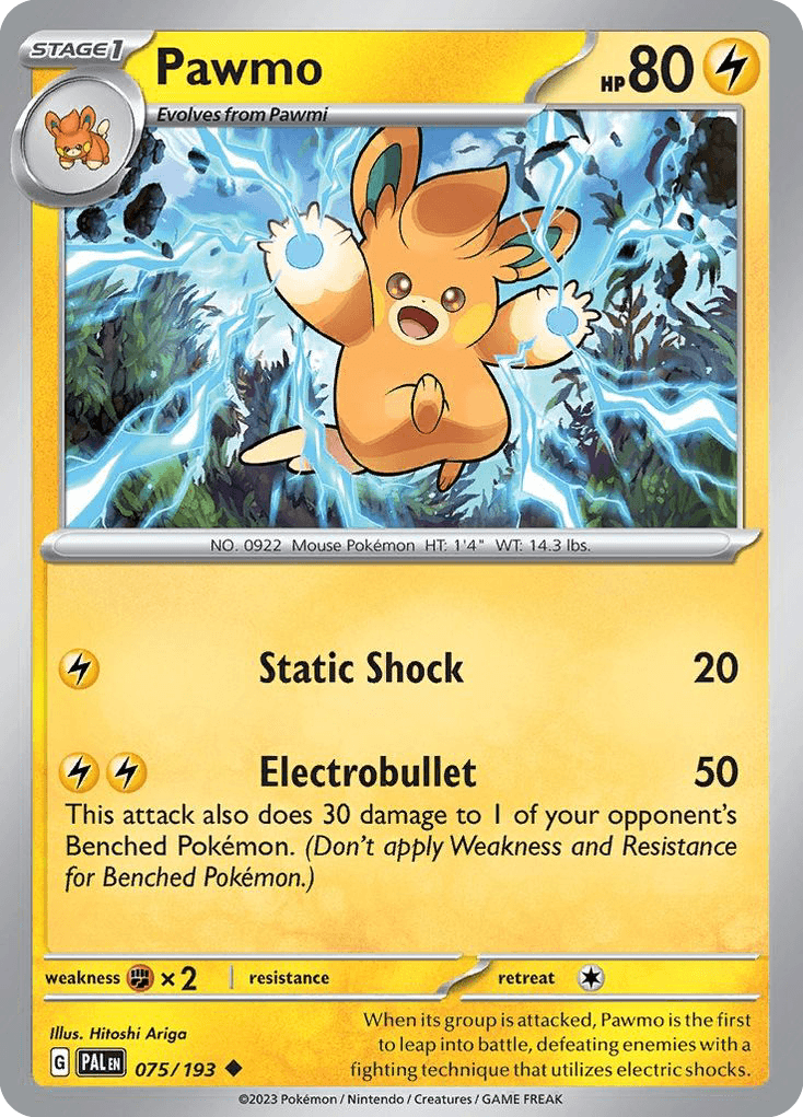 Carta Pokémon Pawmo 75