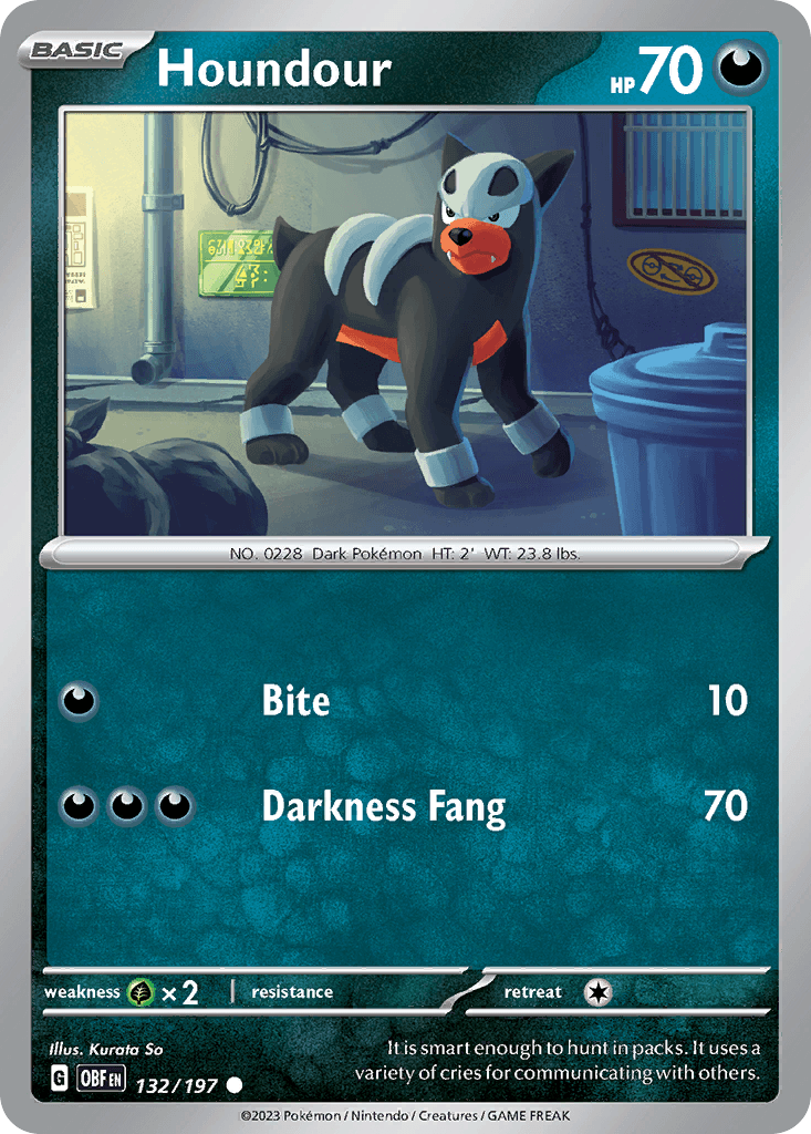 Carta Pokémon Houndour
