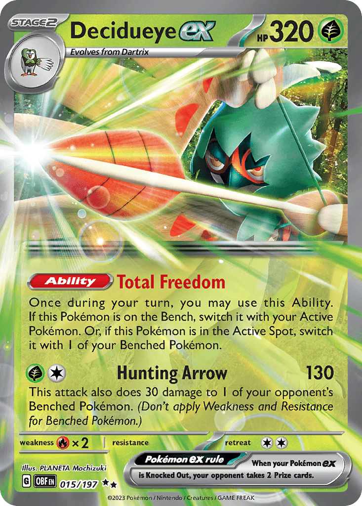 Carta Pokémon Decidueye ex 15