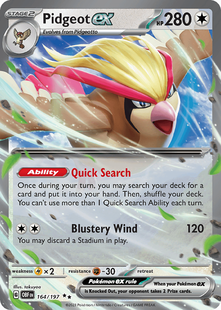 Carta Pokémon Pidgeot ex