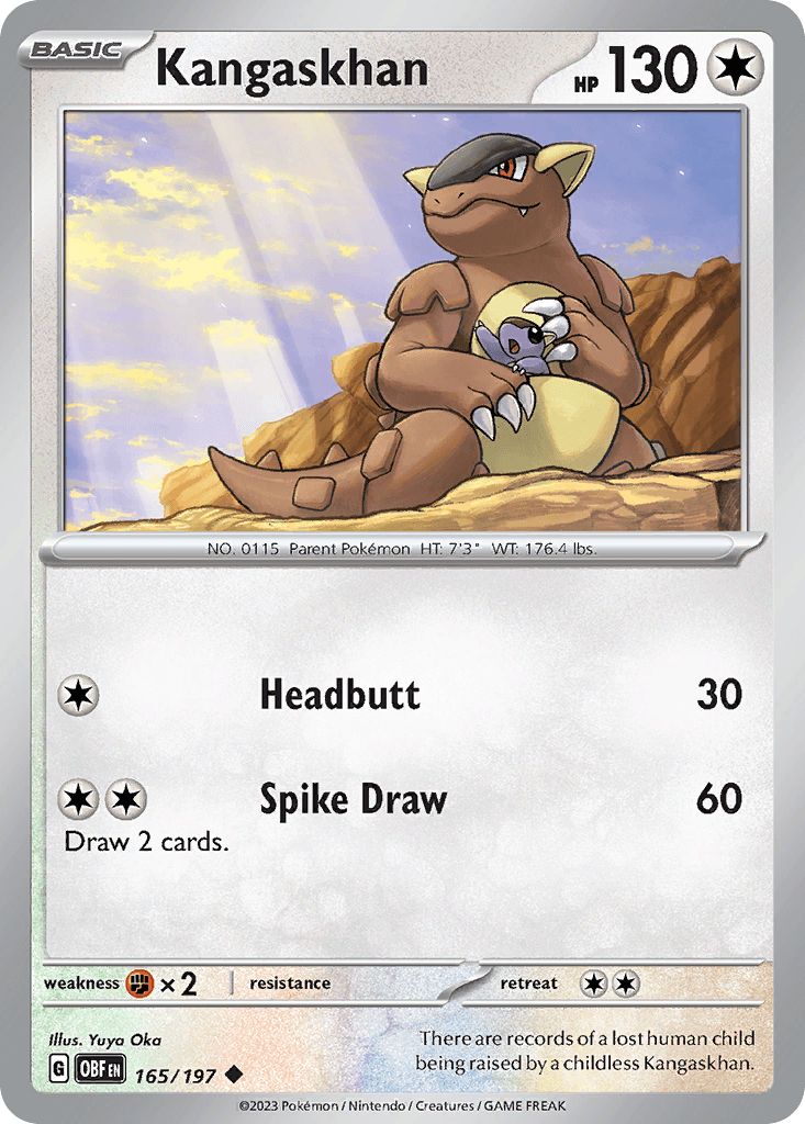 Carta Pokémon Kangaskhan 165