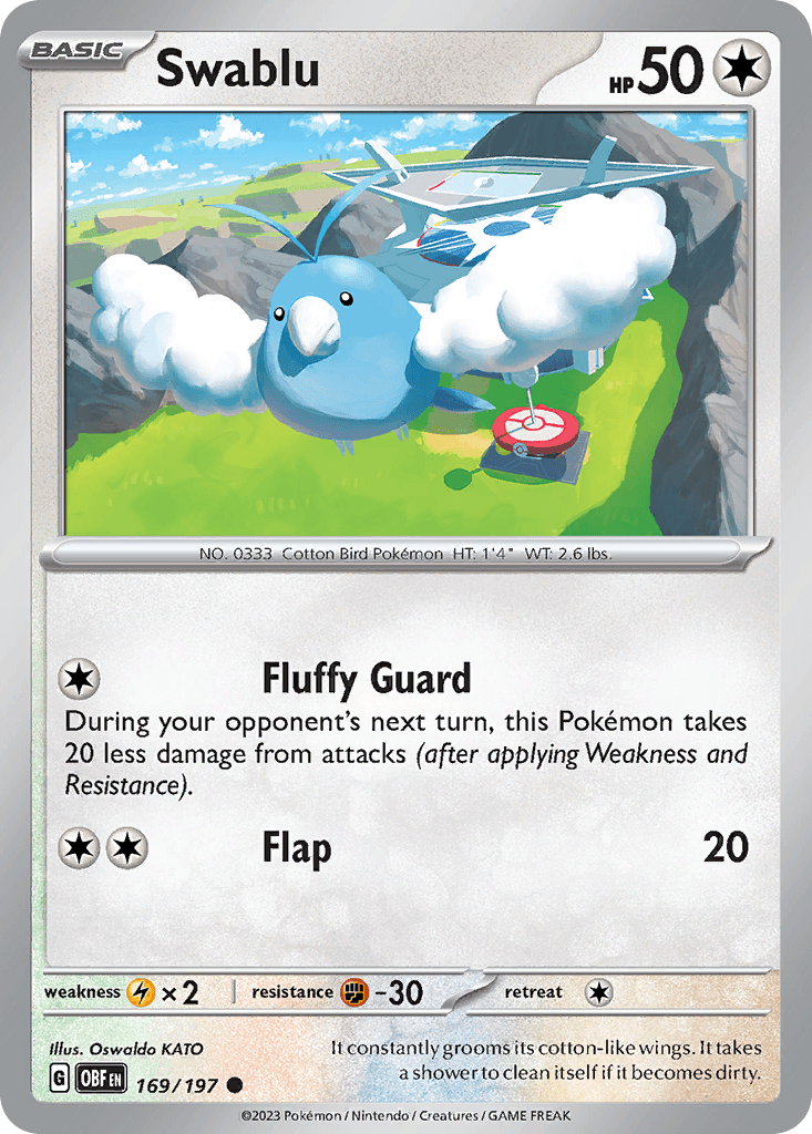 Carta Pokémon Swablu 169