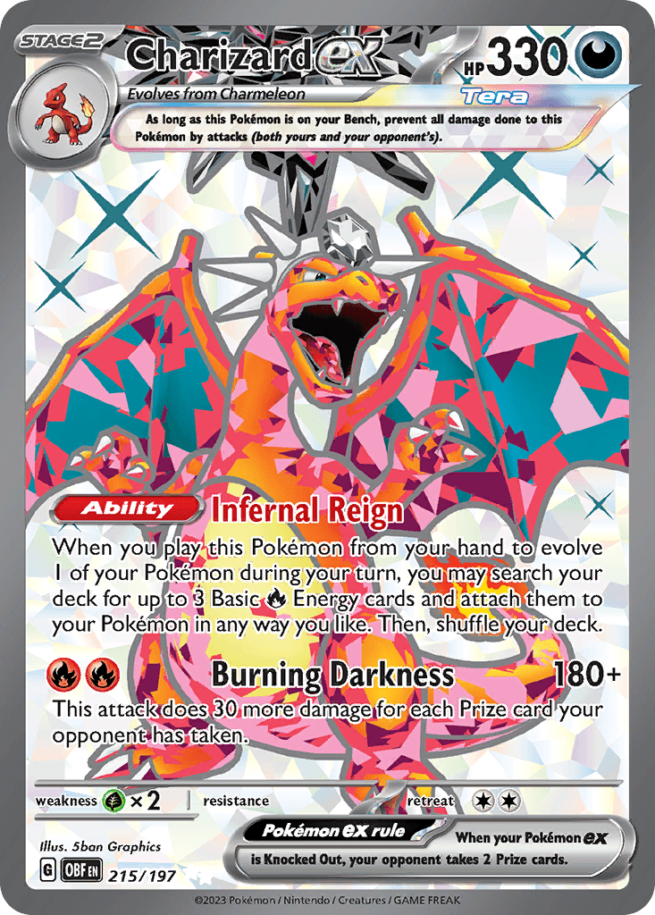 Carta Pokémon Charizard ex 215