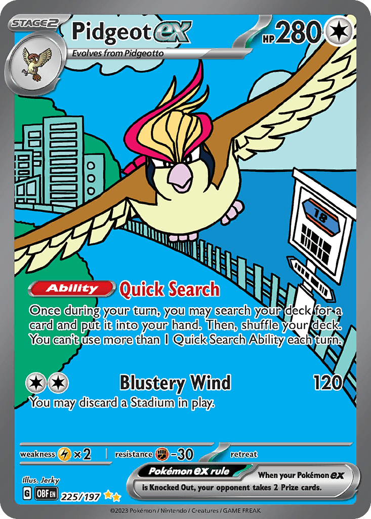 Carta Pokémon Pidgeot ex
