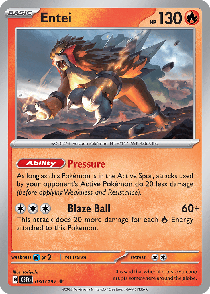 Carta Pokémon Entei 30