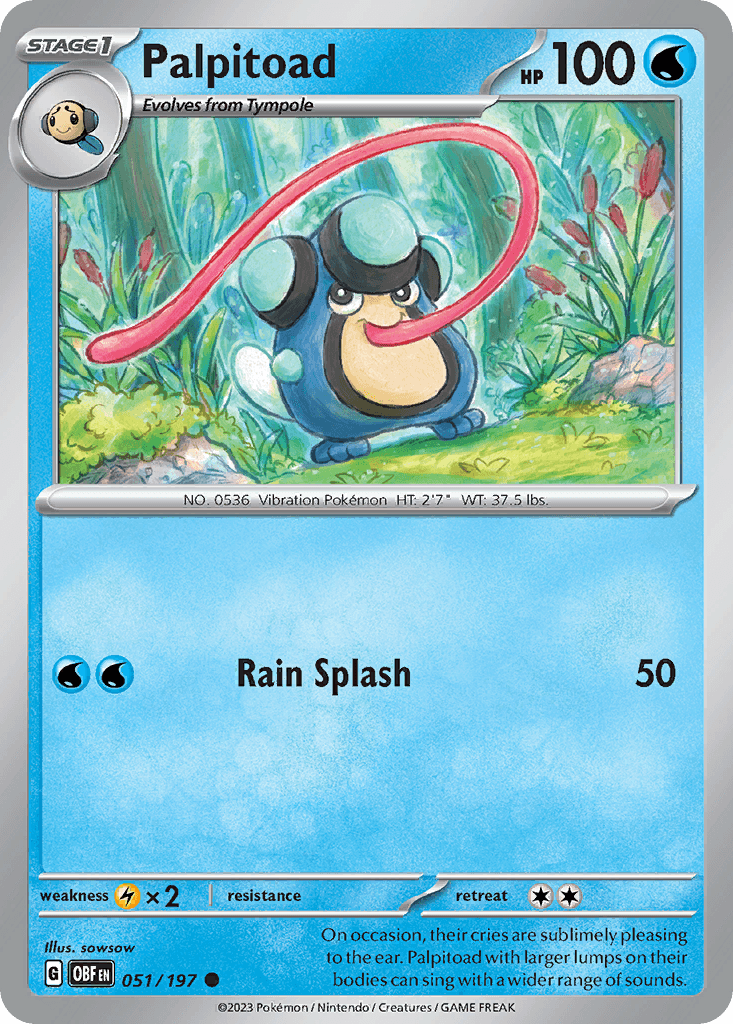Carta Pokémon Palpitoad 51