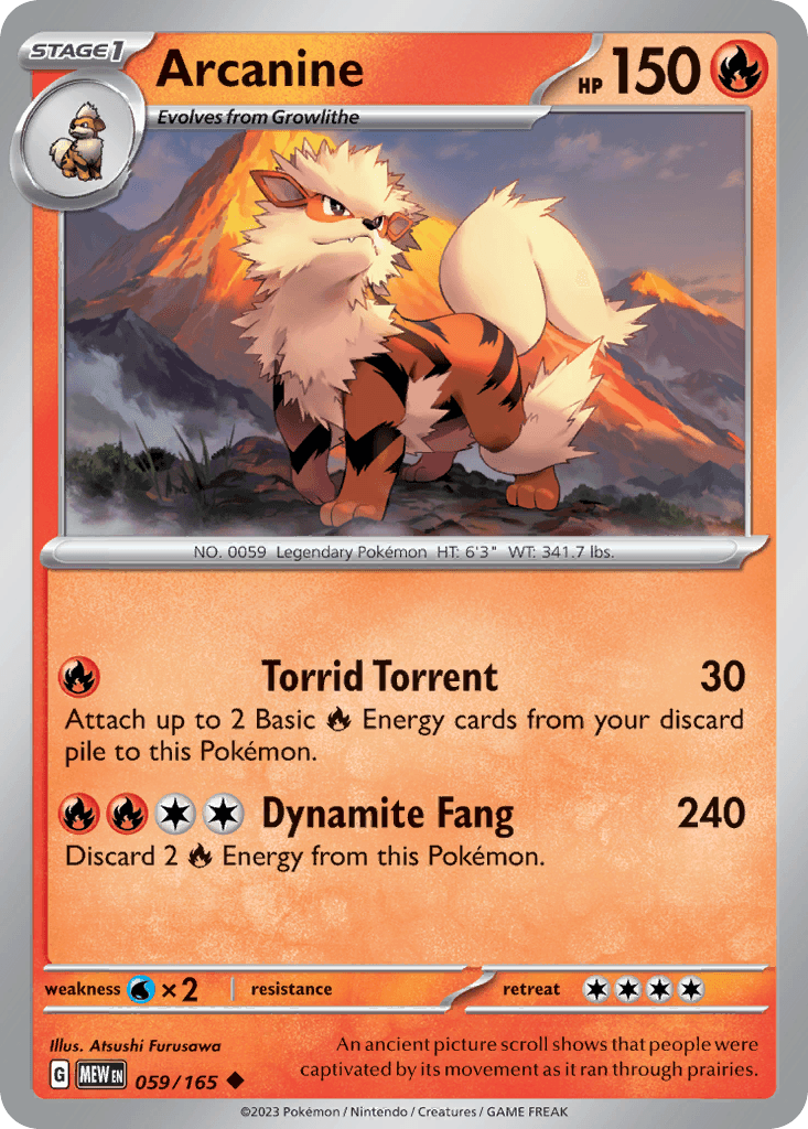Carta Pokémon Arcanine 59