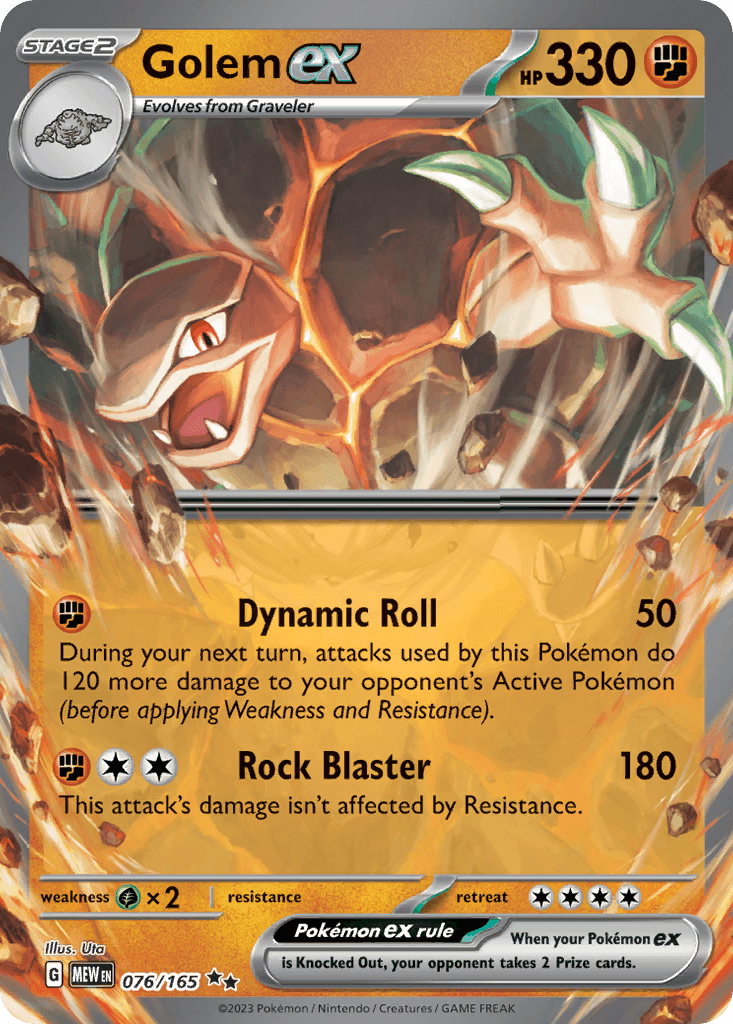 Carta Pokémon Golem ex 76