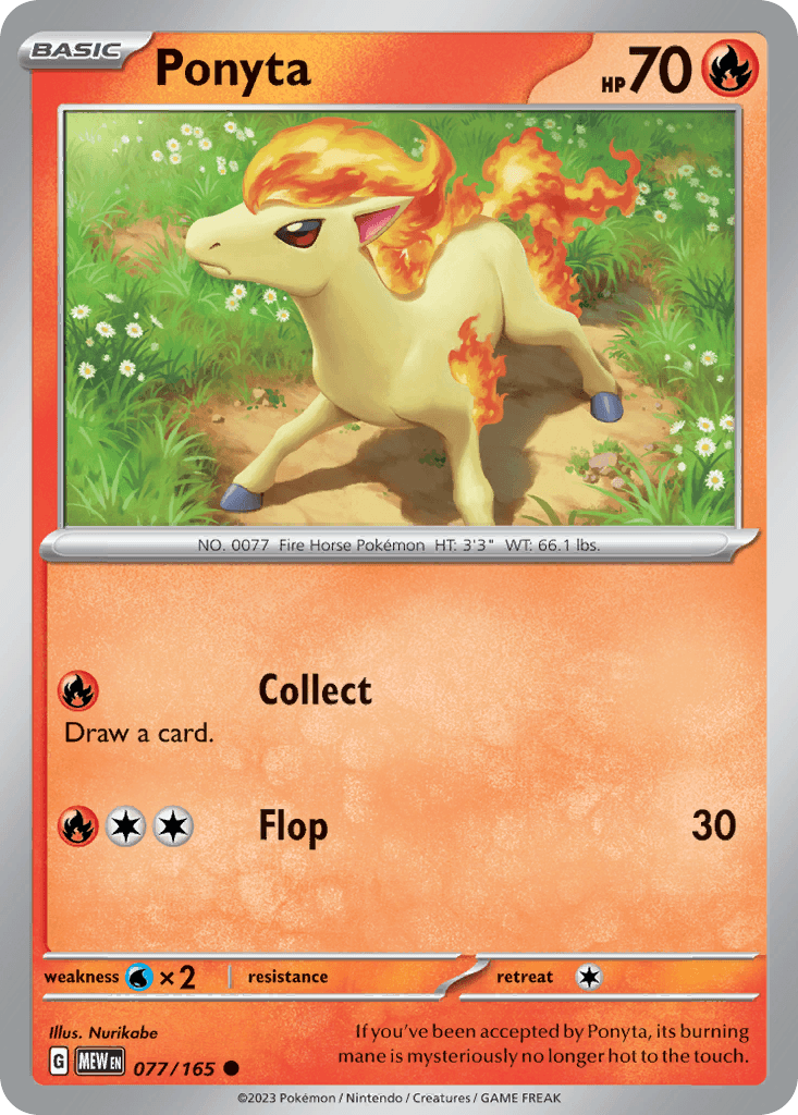 Carta Pokémon Ponyta 77