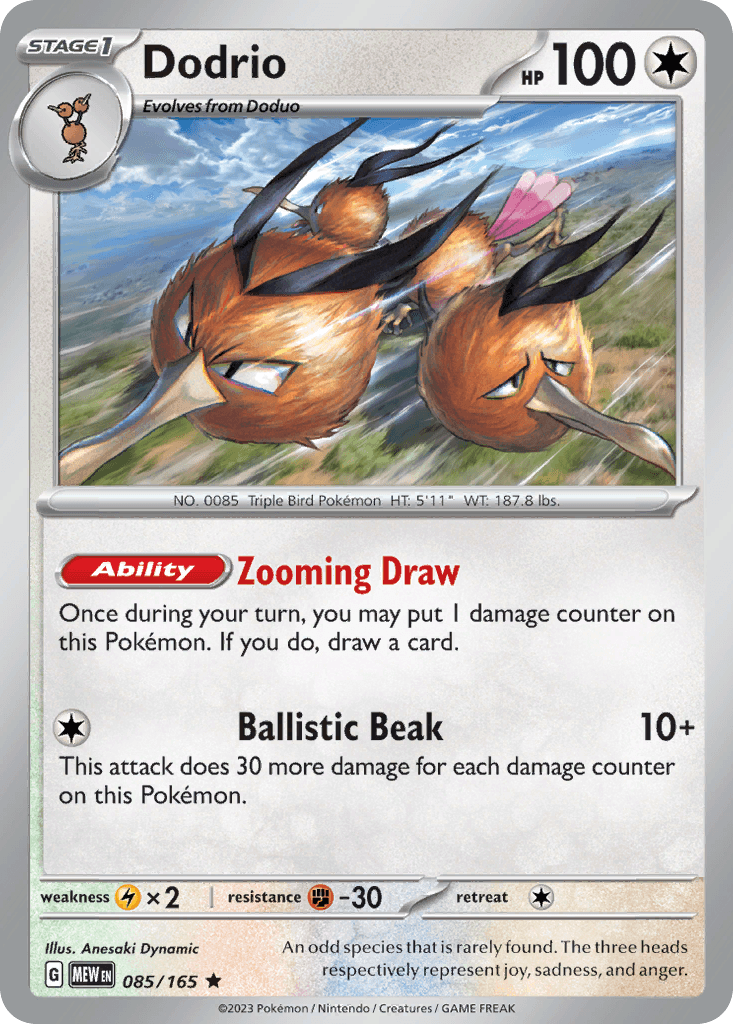 Carta Pokémon Dodrio 85