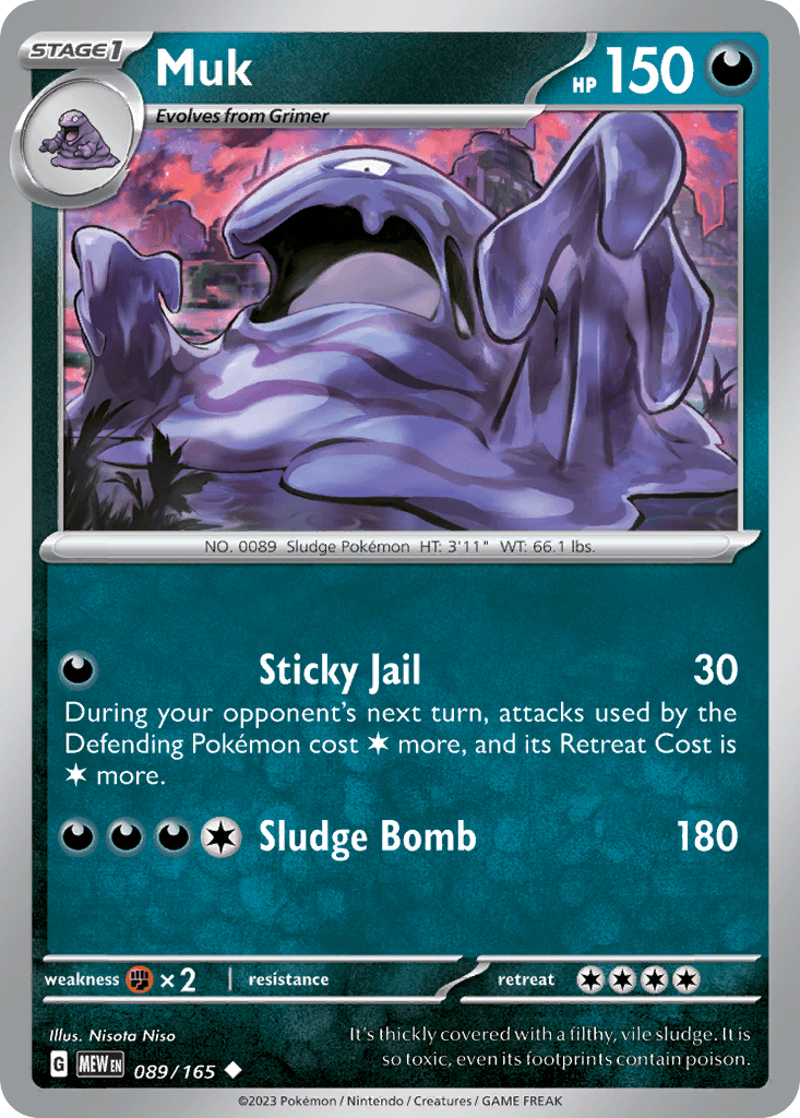 Carta Pokémon Muk 89