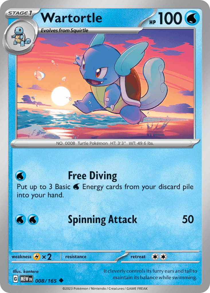 Carta Pokémon Wartortle 8