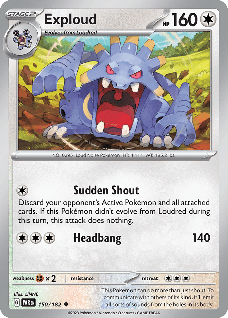 Carta Pokémon Exploud 150