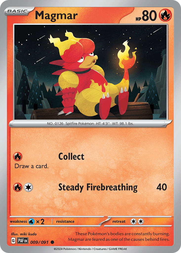 Carta Pokémon Magmar 9