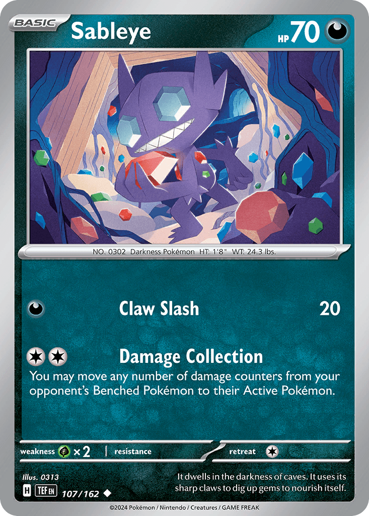 Carta Pokémon Sableye 107