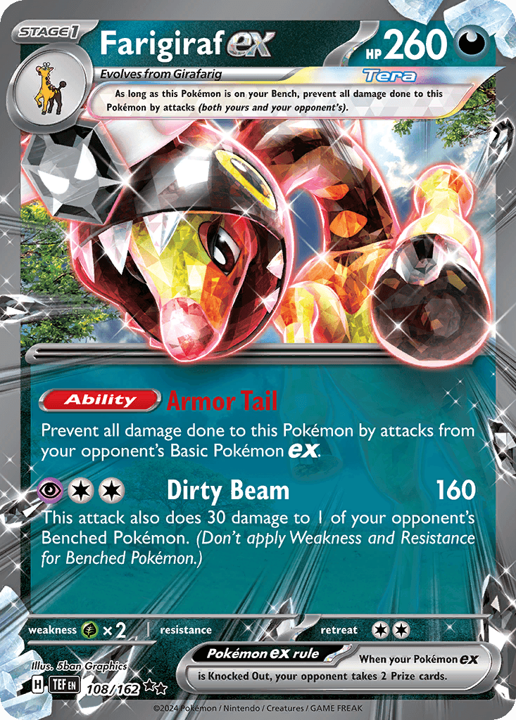 Carta Pokémon Farigiraf ex 108