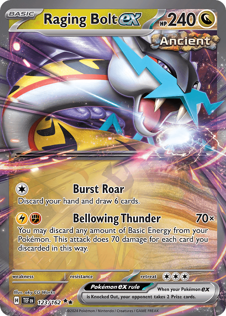 Carta Pokémon Raging Bolt ex 123