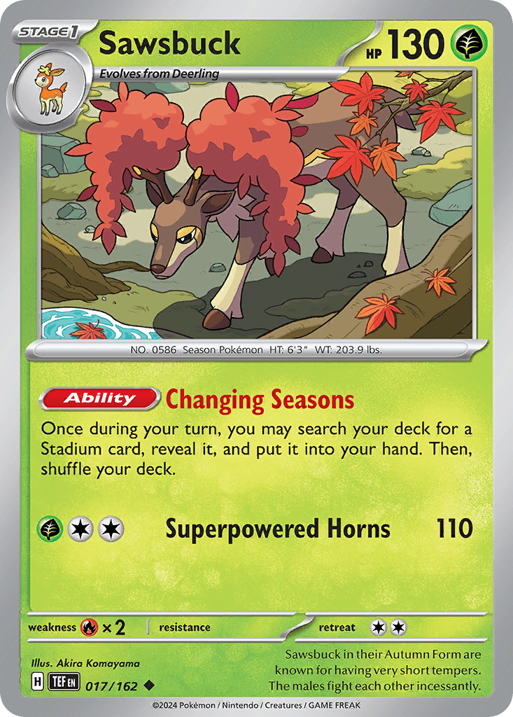 Carta Pokémon Sawsbuck