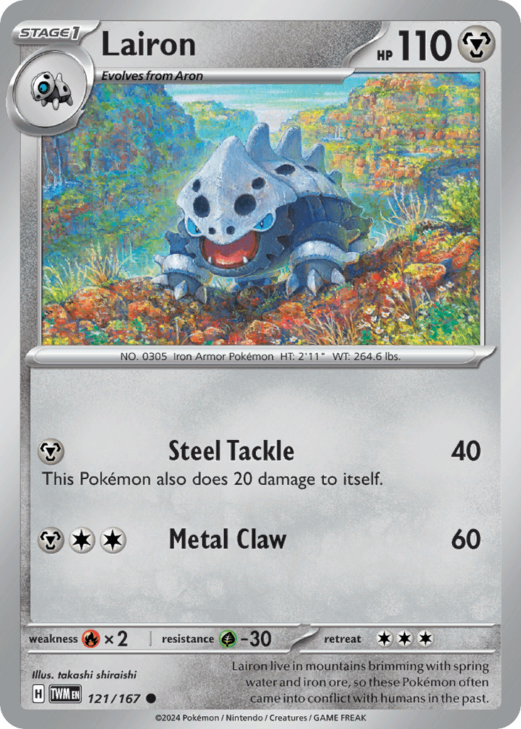 Carta Pokémon Lairon 121