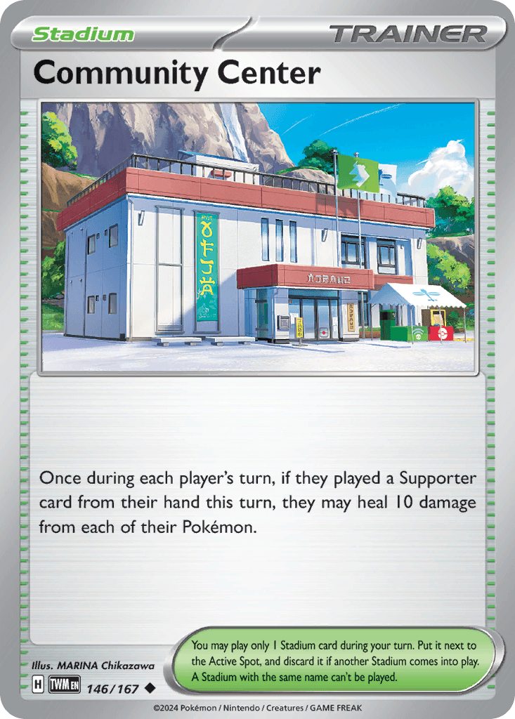 Carta Pokémon Community Center 146 de Twilight Masquerade