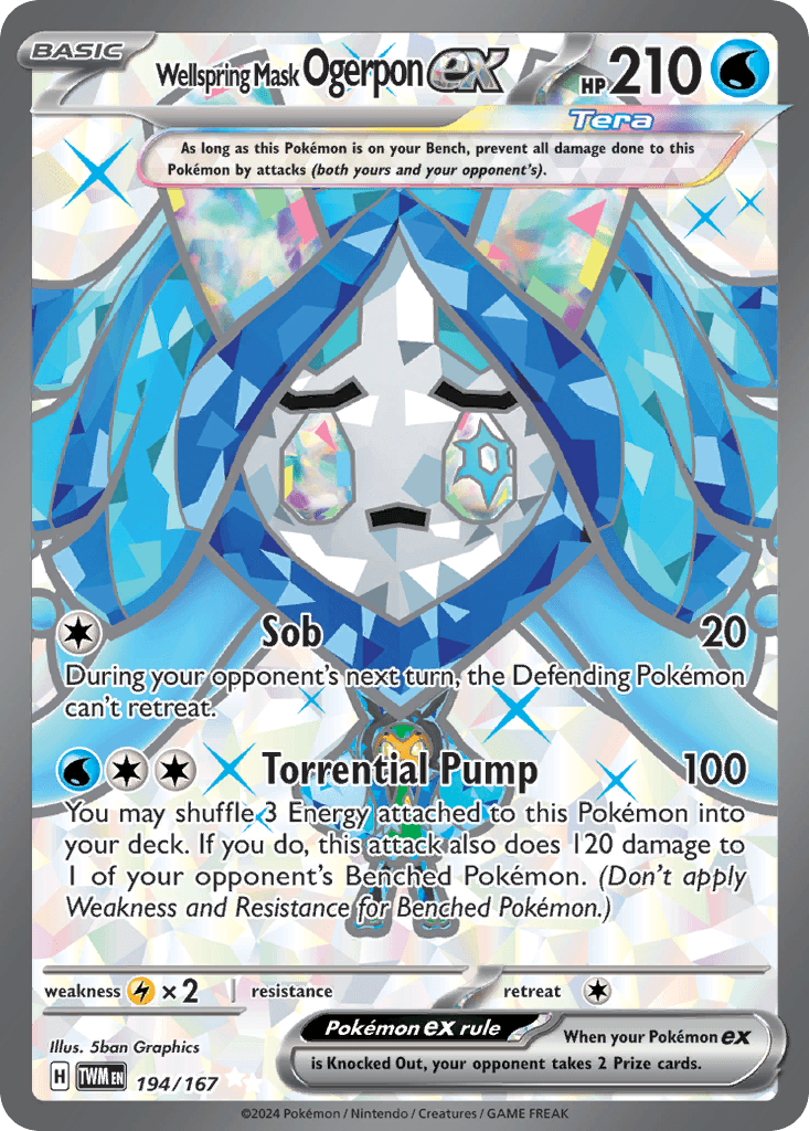 Carta Pokémon Wellspring Mask Ogerpon ex 194