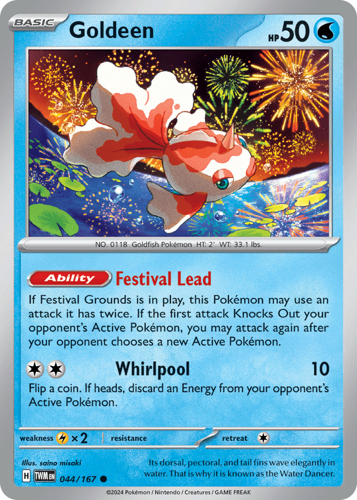 Carta Pokémon Goldeen 44 de Twilight Masquerade