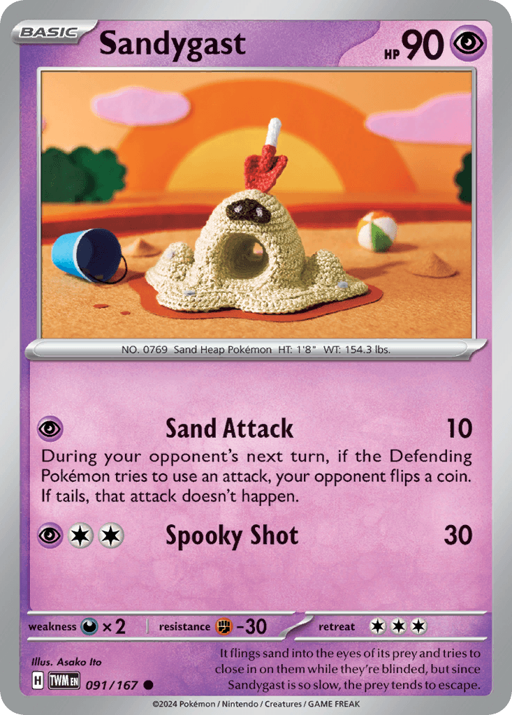 Carta Pokémon Sandygast 91