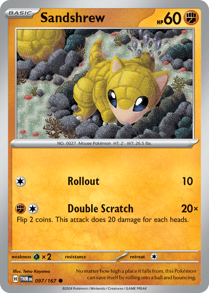 Carta Pokémon Sandshrew 97